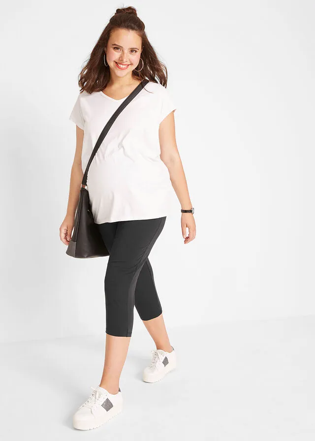LEGGINGS PREMAMá EN LONGITUD CAPRI (2 UNIDADES) NEGRONEGRO